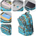 thumbnail image 4 of Excavator and Tree Blue Pattern Cute School Backpack Bag with Padded Back and Adjustable Shoulder Straps 16.9 X 12.6 X 5.9 Inches, 4 of 5