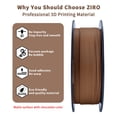 thumbnail image 2 of Filamento para impresora 3D ZIRO Matte PLA, 1,75 mm, chocolate, 1 kg, 2 of 4
