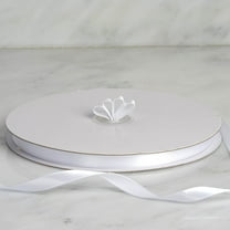 BalsaCircle 3/8" x 100 yards White Single Side Satin Ribbon Wedding Party Favors Crafts