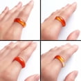 thumbnail image 4 of K-KED 50pcs Wholesale Natural Red Agate Stone Ring Delicate Jewelry Gemstone Band Rings Lots, 4 of 9