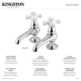 thumbnail image 4 of Kingston Brass KS3201PX Restoration Two-Handle Deck Mount Basin Tap Faucet in Polished Chrome, 4 of 4