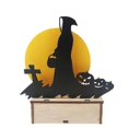 thumbnail image 1 of Decoraciones de mesa de Halloween de Ghyt, centros de mesa de Halloween, letrero de madera para mesa de fiesta de Halloween, mesa de centro, bandeja de varios niveles, decoración de habitaciones, 1 of 3