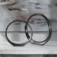 thumbnail image 4 of Uttermost Orbits Contemporary Aluminum Ring Sculptures in Nickel (Set of 2), 4 of 7