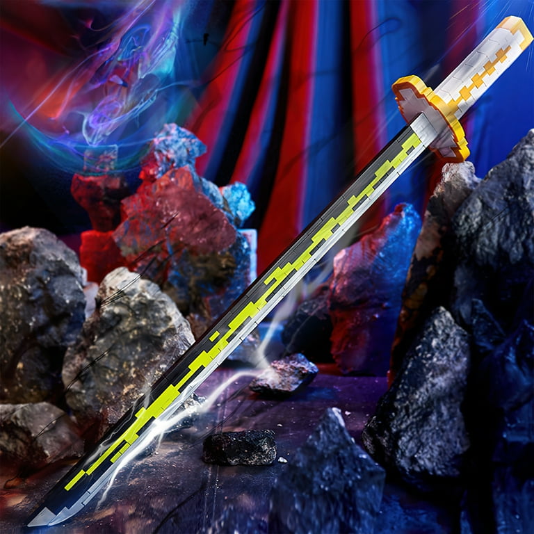 HI-REEKE Anime Demon Sword Building Set Slayer Zenitsu Katana