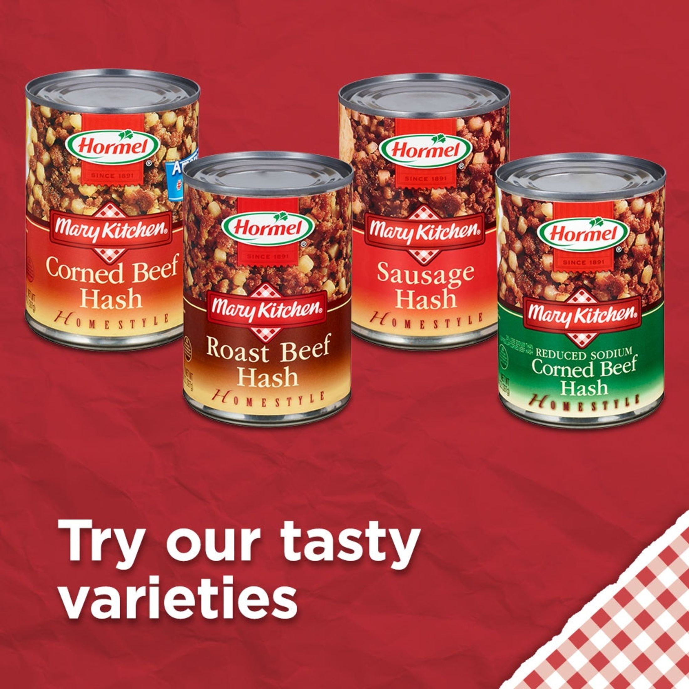 HORMEL MARY KITCHEN Corned Beef Hash, Shelf Stable, 7.5 oz Steel Can