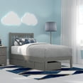 thumbnail image 1 of AFI Tahoe Lit Plateforme Simple en Bois Massif avec 2 Tiroirs, Gris, 1 of 10