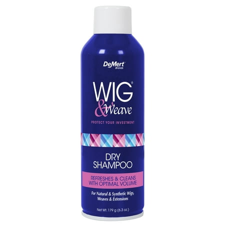 Wig & Weave Dry Shampoo for Natural and Synthetic Hair, Wig Shampoo, 6.3 Oz