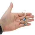 thumbnail image 4 of Unique Bargains 1 Pc Stylish Starfish Octopus Handbag Charm Bag Accessories 3.43″ Gold Tone Blue, 4 of 5