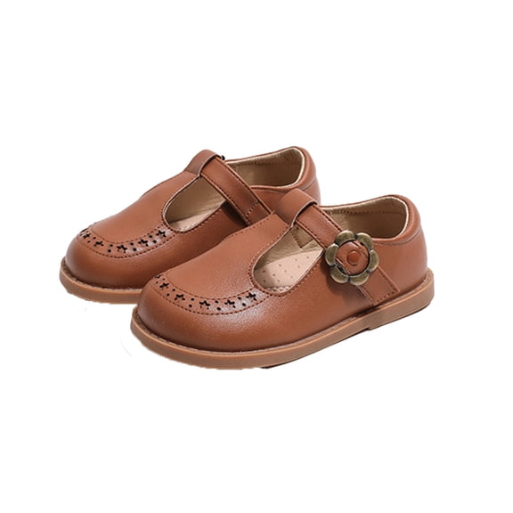Ytdscs Toddler Kids Girls Leather Princess Shoes Oxfords Non-slip Flat Shoes Spring Fall Wedding Party Dress Shoes Size 1M-13M