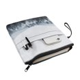 thumbnail image 3 of HELLHERO Grey Mountain Forest Zipper Book Sleeve 11.4"x8.7" Durable Polyester Book Protector Pouch with Front Pocket Portable Rope for Paperback Books, 3 of 8