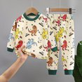 thumbnail image 2 of TOWED22 Baby Boy Pajama Set 2Pcs Long Sleeve Print Top and Pants Cotton Pjs Soft Sleepwear Jammies Fall Winter 6-12 Months 12-24 Months 2t 3t 4t 5t 6t 7t 8t 9t Children,AG,3-4 Y, 2 of 4