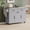 Grey + Particle Board, variant on ChenyueFurn Rolling Kitchen Island, Trash Can Storage, Drop Leaf, Spice Rack, Towel Rack, Drawer, Mobile Cart,Ameican White Oak