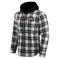 thumbnail image 2 of Men's Darius Rucker Collection by Fanatics  Black Ohio State Buckeyes Plaid Flannel Quilted Full-Snap Hooded Shacket, 2 of 6