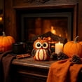 thumbnail image 5 of Aoznliie Halloween Table Decor, Cute Hand Carved Wooden Owl Ornament, 5.9 inch Tabletop Centerpiece for Halloween Decorations Indoor, Multicolor, 5 of 6