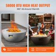 thumbnail image 2 of Propane Fire Pit Outdoor Concrete 39 Inch Tabletop 50000 BTU, 2 of 6