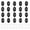 Black, variant on 20PCS Number Tags 1-20, Number Key Tags Aluminum Numbered Keychain Metal Oval with Key Rings for Organizer Field Sales Hangers Clothes Labels ID, Sky Blue