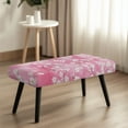 thumbnail image 4 of Whosucclay Pink Cherry Blossom Print Stretch Rectangle Dining Bench Cover Anti-Slip Benches Seat Slipcovers Wear Resistant Bench Cushion Cover Stain Resistant Bench Protectors, 4 of 7