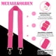 thumbnail image 5 of Bolso de hombro Jumpingount para mujer negro con correa ajustable y hebillas, 5 of 6