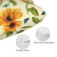 thumbnail image 3 of Goofa Sunflowers And Butterflies Print Plush Throw Pillow Case, Soft Velvet with Hidden Zipper, Decorative Cushion Cover for Sofa, Bed, Car, and Home Décor-16"x24", 3 of 6