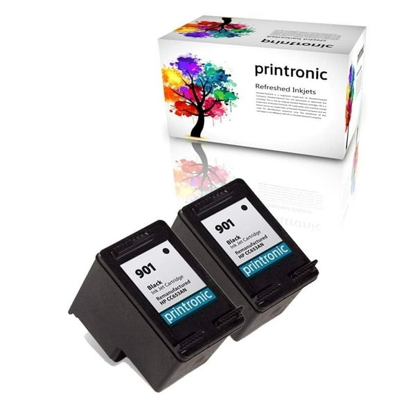 Compatible Ink Cartridge PTHP901 Black 2 Pack for Officejet 4500 J4525 J4535 J4540 J4550 J4580 J4585 J4640 J4660 J4680