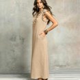thumbnail image 6 of QGJZVUNL Flutter Sleeve Maxi Dresses for Women Summer Outfits Casual Ruffle V Neck Sleeveless Sundress Size S, 6 of 6