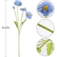 thumbnail image 3 of 10PCS Poppy Flowers Artificial Silk Poppy Flowers Faux Poppy Stems Silk Single Flowers for Home Decor Bouquet Wedding Party Table Centerpiece Arrangement(White), 3 of 5