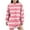 Pink, variant on Kaemgyyd Women's Casual Sweatshirt Dress Crew Neck Long Sleeve Mini Pullover Dress Fashion Loose Stripe Dresses