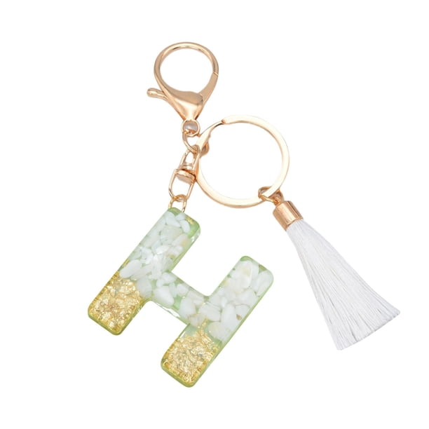 Llavero Personalizado Nuevo Blanco Boquilla Carta Llavero Cristal Colgante Bolso de Moda Llavero con Colgante