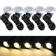 thumbnail image 2 of Yescom Set of 5 Warm White LED Deck Lights Outdoor Garden Malls Stair Landscape Lamps Low Voltage Waterproof, 2 of 7