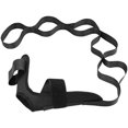 thumbnail image 1 of Correa de estiramiento para yoga (negra), correa de estiramiento para ligamentos del tobillo con hebilla, correa de estiramiento para ligamentos, camilla de piernas suave, adecuada para fascitis plan, 1 of 5