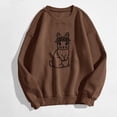 thumbnail image 2 of Bibifish Womens Easter Sweatshirt Cute Bunny Print Crewneck Long Sleeve Pullover Tops Casual Loose Lightweight Breathable Spring Sweatshirt Tops, 2 of 4