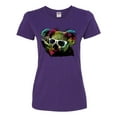 thumbnail image 2 of Neon Technicolor Trippy Party Rainbow Koala | Womens Animal Lover Graphic T-Shirt, Purple, X-Large, 2 of 4