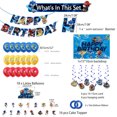thumbnail image 2 of Suministros para fiestas de cumpleaños Nikou Juegos de anime Bandera de pancarta Adorno para tarta Globo Cinta azul plana, 2 of 8