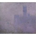 thumbnail image 2 of Monet, Claude 22x20 White Modern Wood Framed Museum Art Print Titled - Seagulls - The River Thames and Houses of Parliament, London, 2 of 4