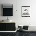 thumbnail image 3 of Stupell Industries Bathroom Seeing Eye Chart Pee In the Bowl Phrase Luster Gray Framed Floating Canvas Wall Art, 24x30, by Daphne Polselli, 3 of 6
