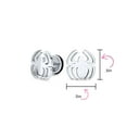thumbnail image 4 of Bling Jewelry Mens Black Spider Illusion Plug Stud Earrings Surgical Steel 16G, 4 of 5