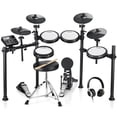 thumbnail image 1 of Donner DED-200X Batería Electrónica, Batería Eléctrica con Almohadillas de Malla Silenciosa, 2 Platillos con Estrangulador, 31 Kits y Más de 450 Sonidos, Trono, Auriculares, Sticks, USB MIDI, Leccione, 1 of 5