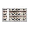 thumbnail image 2 of JIALIOU Nylon Trifold Card Wallet with ID Window Zipper Pocket for Men Women Teen Moose Tree Silhouette, 2 of 7