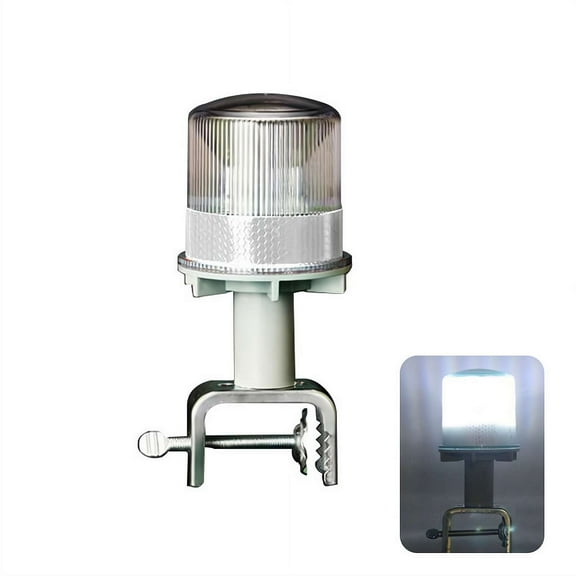 Solar-Powered Signal Light Strobe Warning Light for Road Construction Traffic Dock Marine