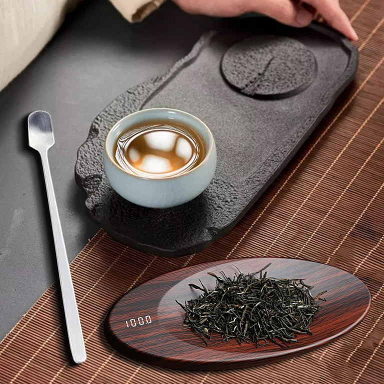 Mini Scale Modern Design Accurate Coffee Scale Portable Loose Leaf Tea Scale  Wood Color 