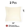 thumbnail image 4 of PiccoCasa 2Pcs Viscose Velvet Soft Decorative Throw Pillowcases 24"x24", Eco, 4 of 7