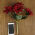 thumbnail image 4 of 3PCS Christmas Artificial Flower Poinsettia Fake Flower Branch for Home Decor, 4 of 10