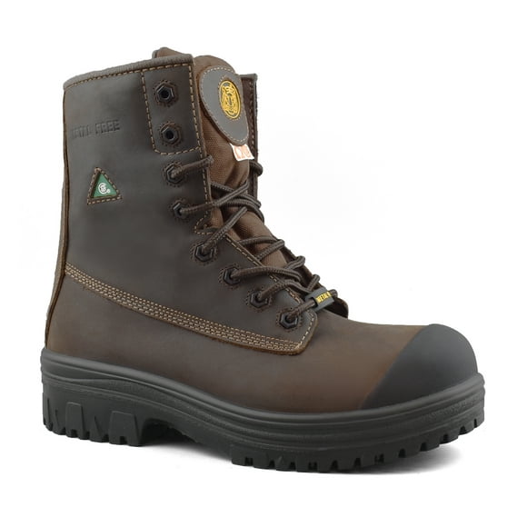 Tiger Safety CSA Men's Work Boots Leather Metal Free Composite Toe 6228