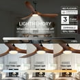 thumbnail image 7 of 60 inch Outdoor Ceiling Fan with Light and Remote, Farmhouse Rustic 3 Blades Wood Fan for Patios, 7 of 7