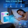 thumbnail image 6 of Portable Air Conditioners, Mini AC Unit Cooling Fan for Bedroom,1200ML Small Air Cooler Fans with Remote, 3 Mist,3 Speed,8 Light,2-8H Timer Personal AC Portable for Office Camping Car Desk (White), 6 of 8