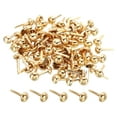 thumbnail image 1 of Uxcell 6x12mm Mini Brads Round Paper Fasteners Crafting Accessories Rose Gold 100pack, 1 of 5