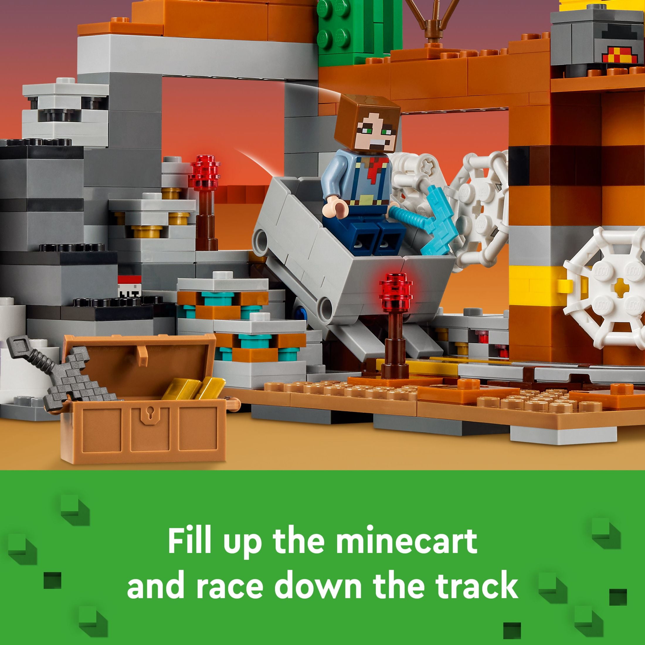 LEGO Minecraft The Badlands Mineshaft Video Game Toy, Mining