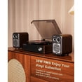thumbnail image 6 of THINKYA Bookshelf Speakers, 36W RMS Powered Bluetooth Stereo Speakers, Compact MDF Wood Cabinet with Subwoofer Output, Optical/Coaxial/RCA/USB Inputs for Turntable, PC, TV, Small Spaces, 6 of 10