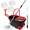 Red/Black, variant on Spin Mop and Bucket with Wringer Set on Wheels, 360 Spinning Mop with Stainless Steel Handle for Floor Cleaning System with 3 Microfiber Replacement Heads, Black/Red