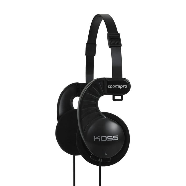 Auriculares Koss SportaPro estéreo supraaurales con conector de 3,5 mm, color negro